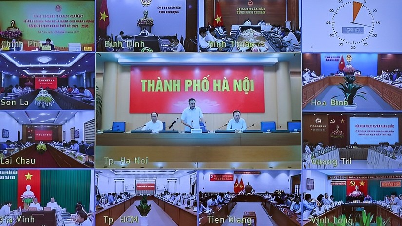 Đầu cầu H&agrave; Nội tại Hội nghị c&ocirc;ng bố v&agrave; triển khai Quy hoạch tổng thể quốc gia thời kỳ 2021 - 2030 tầm nh&igrave;n đến 2050, ng&agrave;y 20/4.