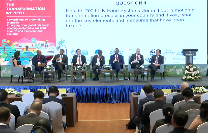 Đối thoại cấp Bộ trưởng về chuyển đổi hệ thống lương thực, thực phẩm bền vững. Ảnh: Phương Thảo.