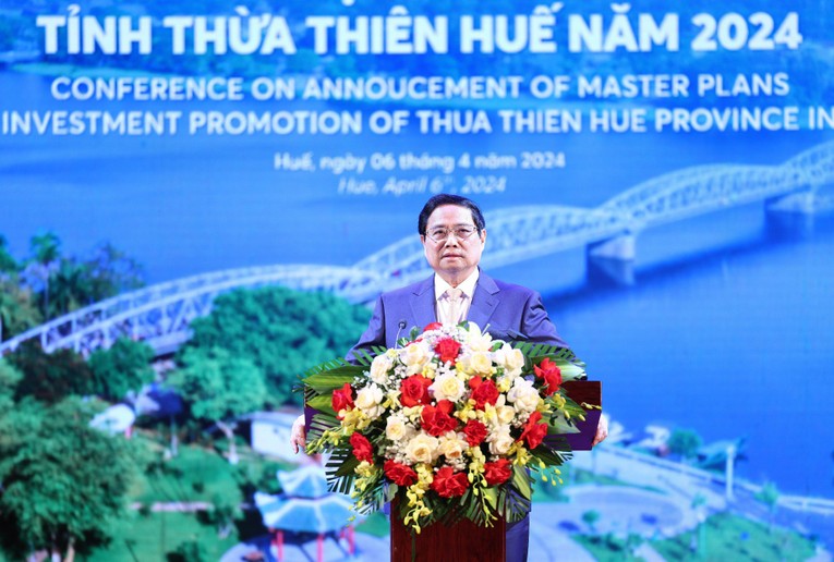 Thủ tướng Phạm Minh Ch&iacute;nh ph&aacute;t biểu tại hội nghị. Ảnh: VGP.