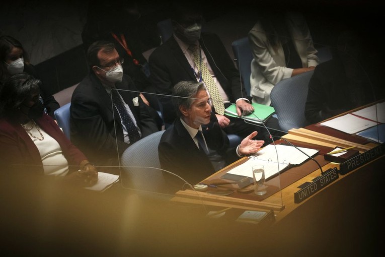 Ngoại trưởng Mỹ Antony Blinken c&aacute;o buộc Nga lấy lương thực l&agrave;m &amp;amp;amp;quot;con tin&amp;amp;amp;quot;. Ảnh: Reuters