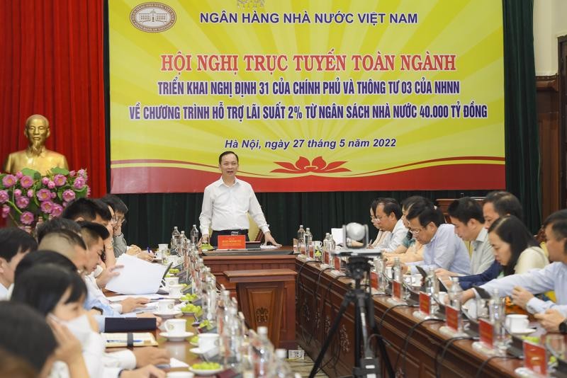 Hội nghị trực tuyến to&agrave;n Ng&agrave;nh triển khai nghị định 31 của Ch&iacute;nh phủ v&agrave; Th&ocirc;ng tư 03 của Ng&acirc;n h&agrave;ng Nh&agrave; nước