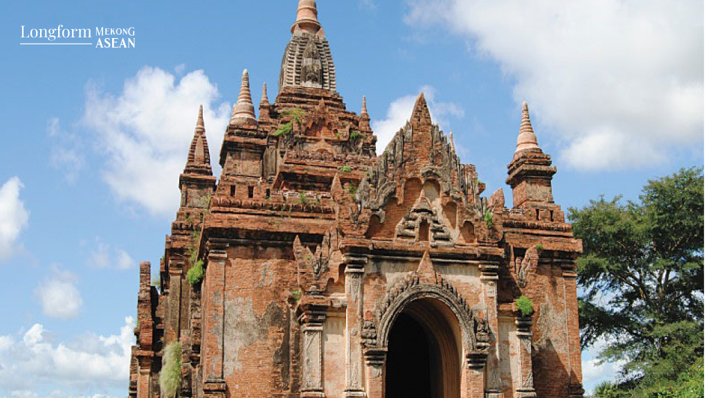 Đền Taung Guni l&agrave; một trong những địa điểm ngắm cảnh ho&agrave;ng h&ocirc;n đẹp nhất ở Bagan, Myanmar.