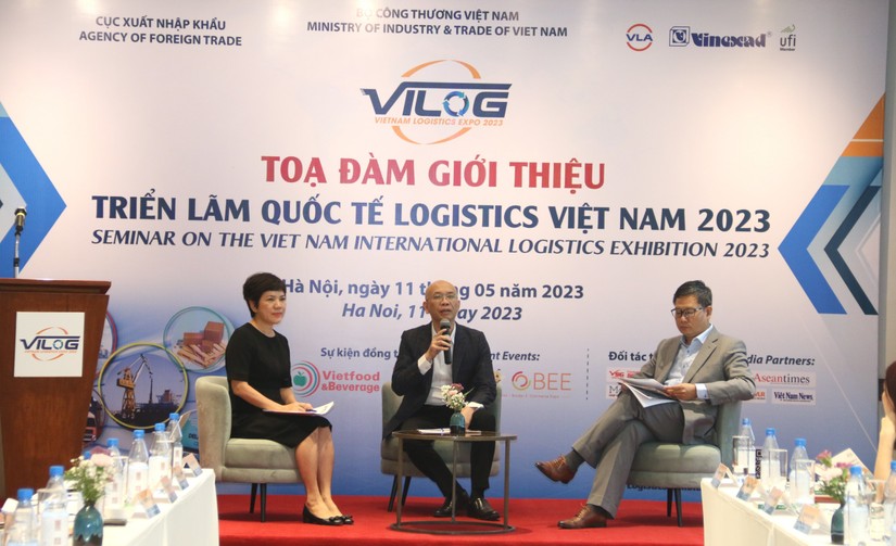 &Ocirc;ng Trần Thanh Hải, Ph&oacute; Cục trưởng Cục Xuất Nhập khẩu (Bộ C&ocirc;ng Thương), chia sẻ tại Tọa đ&agrave;m giới thiệu Triển l&atilde;m Quốc tế Logistics Việt Nam.