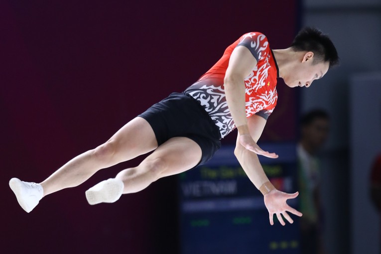 Phạm Thế Gia Hiển mở h&agrave;ng huy chương v&agrave;ng trong ng&agrave;y thi đấu 13/5.