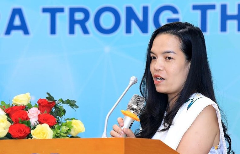 Đại diện SP Group chia sẻ tại tọa đ&agrave;m. Nguồn: BTC