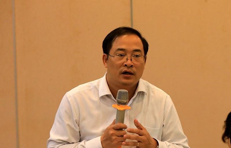 &Ocirc;ng Nguyễn Ho&agrave;i Nam, Ph&oacute; Tổng Thư k&yacute; Hiệp hội Chế biến v&agrave; Xuất khẩu Thủy sản Việt Nam (VASEP) ph&aacute;t biểu tại tọa đ&agrave;m. Nguồn: Diễn đ&agrave;n doanh nghiệp.