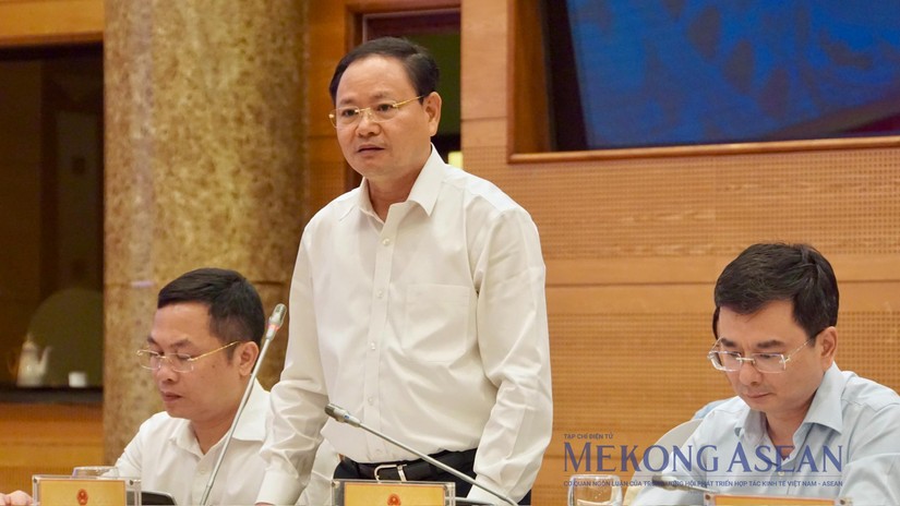 Thứ trưởng Bộ T&agrave;i nguy&ecirc;n v&agrave; M&ocirc;i trường L&ecirc; Minh Ng&acirc;n. Ảnh: Đinh Nhung - Mekong ASEAN