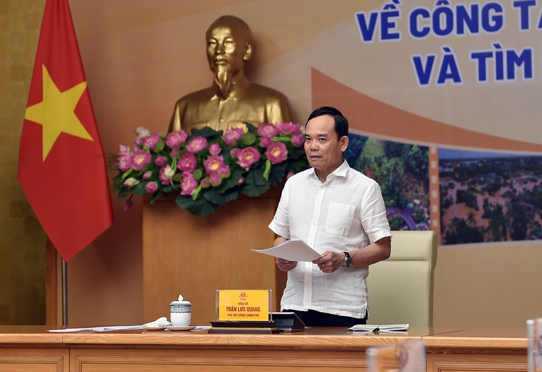 Ph&oacute; Thủ tướng Trần Lưu Quang ph&aacute;t biểu tại hội nghị. Ảnh: VGP.