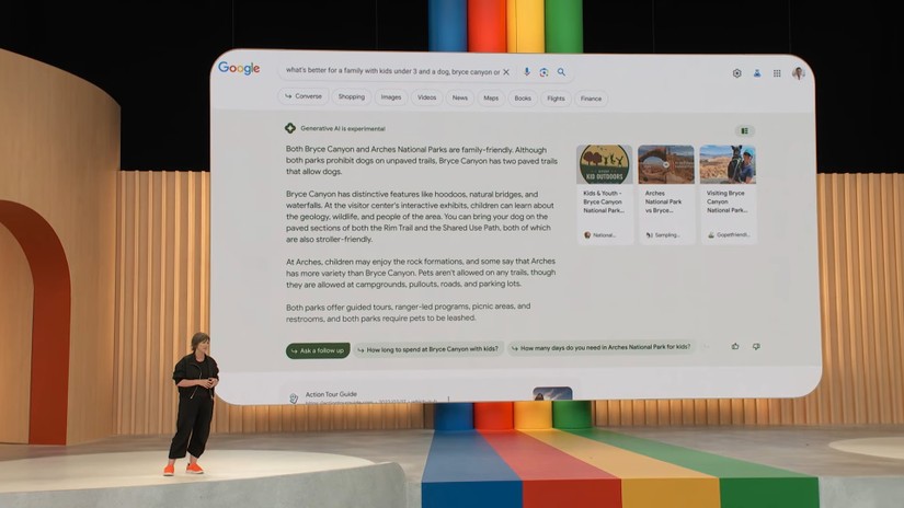 Google tr&igrave;nh l&agrave;ng loạt sản phẩm AI tại sự kiện Google I/O 2024.