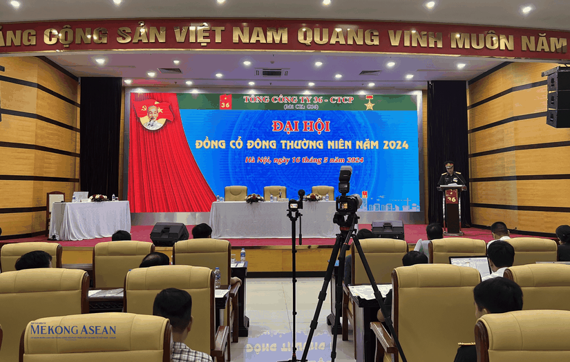ĐHĐCĐ thường ni&ecirc;n năm 2024 của G36 được tổ chức tại hội trường trụ sở c&ocirc;ng ty. Ảnh: Minh Phong