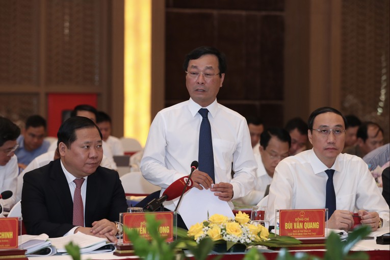 Chủ tịch UBND tỉnh Ph&uacute; Thọ B&ugrave;i Văn Quang n&ecirc;u kiến nghị về nguồn vốn ODA.