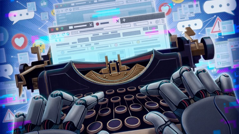 Robot ph&oacute;ng vi&ecirc;n gi&uacute;p giảm bớt khối lượng c&ocirc;ng việc cho đội ngũ nh&agrave; b&aacute;o con người. Ảnh: New York Times