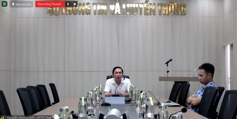 &Ocirc;ng Nguyễn Dương Anh, Ph&oacute; Gi&aacute;m đốc Sở Th&ocirc;ng tin v&agrave; Truyền th&ocirc;ng tỉnh Thừa Thi&ecirc;n Huế ph&aacute;t biểu tại tọa đ&agrave;m. Nguồn: UNDP Việt Nam.