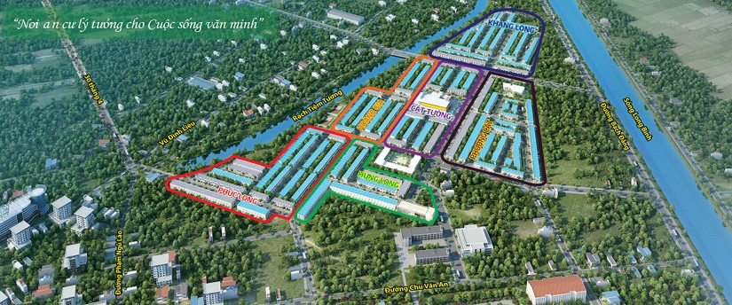 Vị tr&iacute; v&agrave; quy m&ocirc; dự &aacute;n Khu đ&ocirc; thị mới Tr&agrave; Vinh. Nguồn: Địa ốc Ho&agrave;ng Qu&acirc;n.