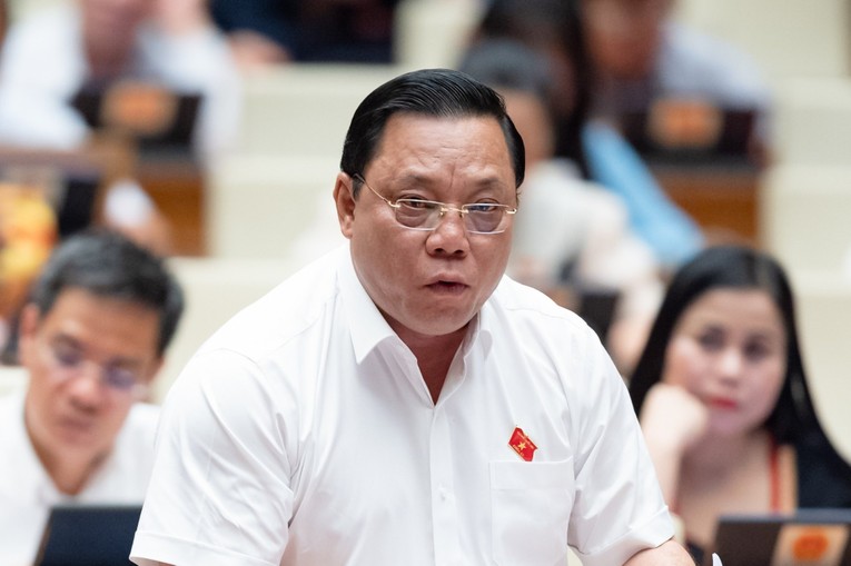 Trung tướng, Gi&aacute;m đốc C&ocirc;ng an TP H&agrave; Nội Nguyễn Hải Trung - đại biểu đo&agrave;n ĐBQH TP H&agrave; Nội