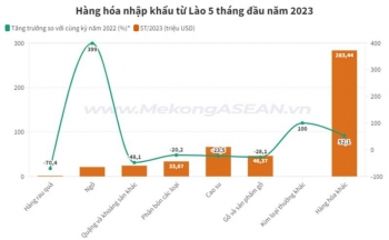 Nhập khẩu hàng hóa từ Lào tăng nhẹ 9,4% lên 476 triệu USD