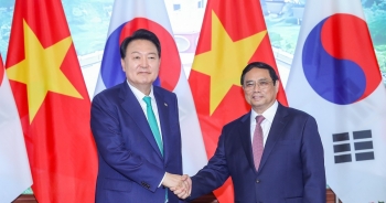 Thủ tướng Phạm Minh Chính tiếp Tổng thống Hàn Quốc Yoon Suk Yeol
