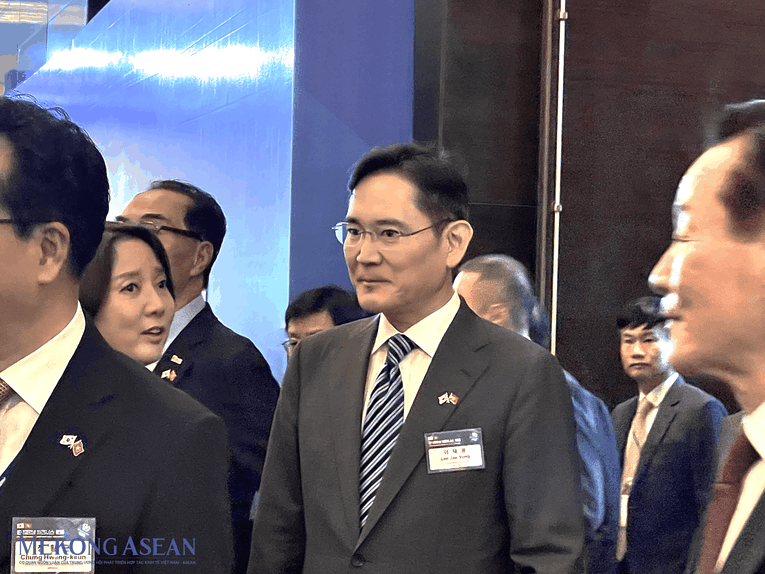 Chủ tịch Tập đo&agrave;n Samsung Lee Jae-yong tại sự kiện. Ảnh: Thảo Ng&acirc;n
