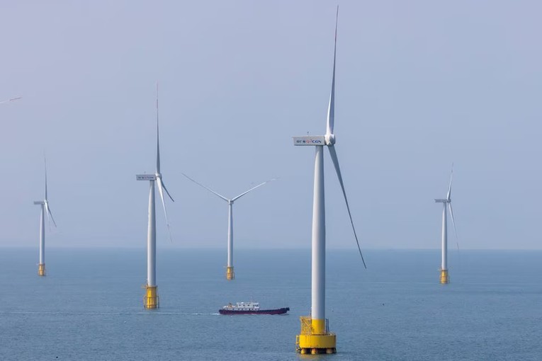 Turbine gi&oacute; tại Ph&uacute;c Kiến, Trung Quốc. Ảnh: Reuters