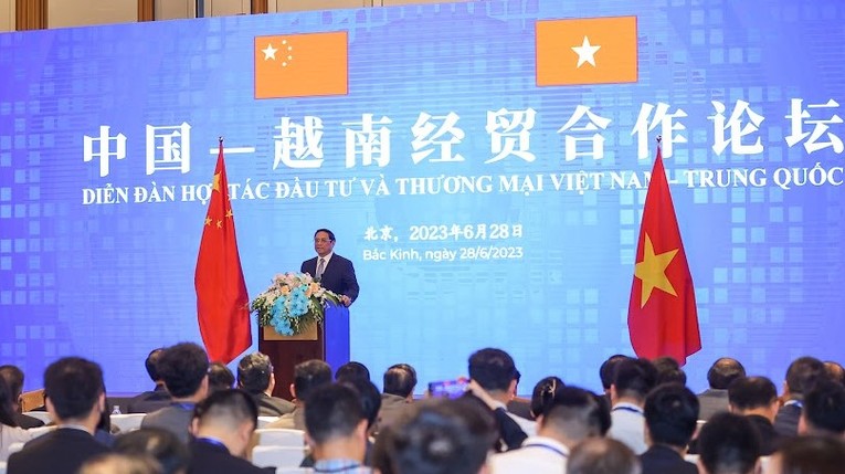 Thủ tướng cho rằng c&ograve;n rất nhiều dư địa để lập c&aacute;c kỷ lục mới về kinh tế, thương mại, đầu tư song phương Việt Nam - Trung Quốc. Ảnh: VGP