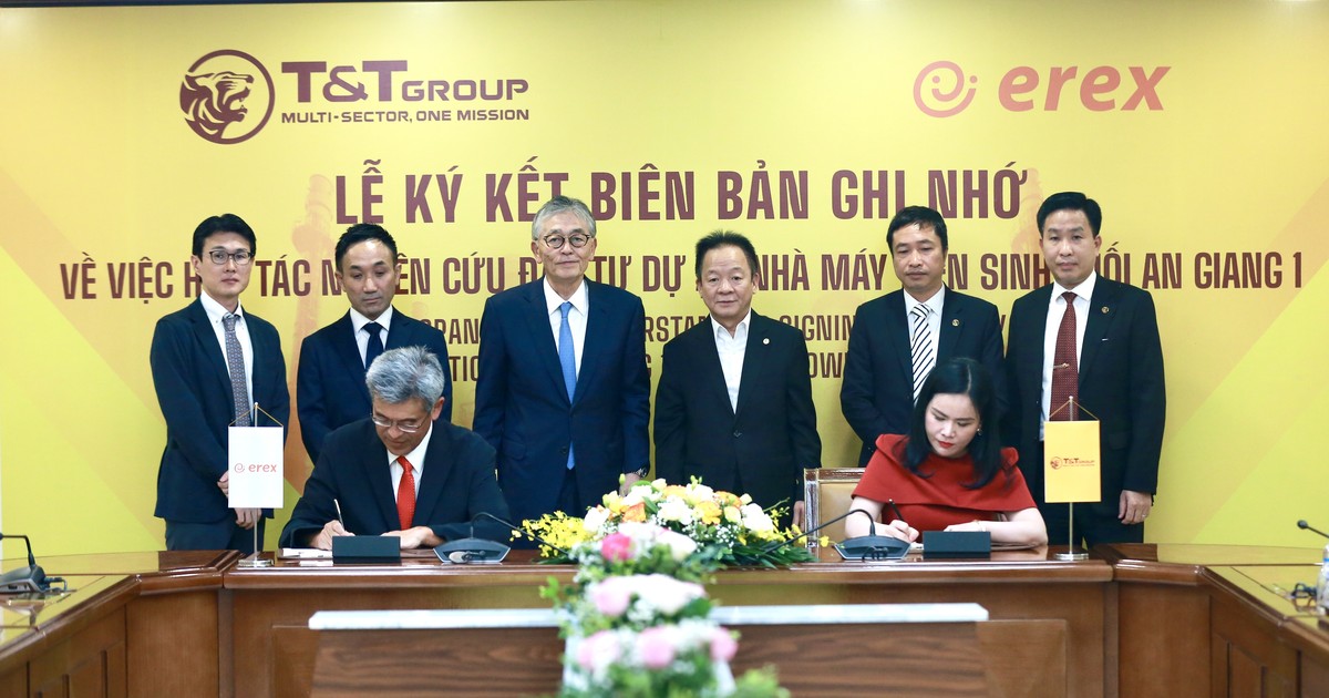 T&amp;T Group và Tập đoàn Erex hợp tác phát triển nhà máy điện sinh khối tại An Giang