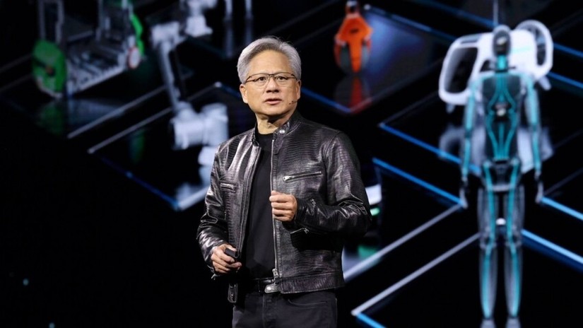 CEO Nvidia Jensen Huang giới thiệu loạt c&ocirc;ng nghệ mới tại sự kiện Computex 2024. Theo Nvidia.