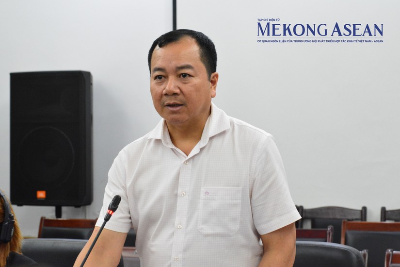 Cục trưởng Cục Thủy sản Trần Đ&igrave;nh Lu&acirc;n ph&aacute;t biểu tại cuộc họp. Ảnh: L&ecirc; Hồng Nhung/Mekong ASEAN
