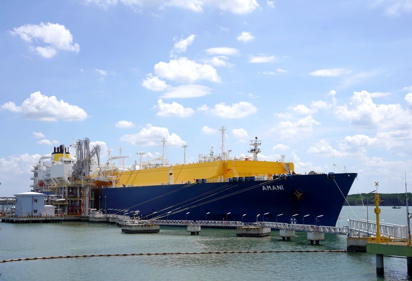 T&agrave;u AMANI cập cảng LNG Thị Vải. Nguồn: PV GAS.