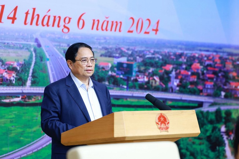 Thủ tướng Phạm Minh Ch&iacute;nh ph&aacute;t biểu tại sự kiện. Ảnh: VGP.