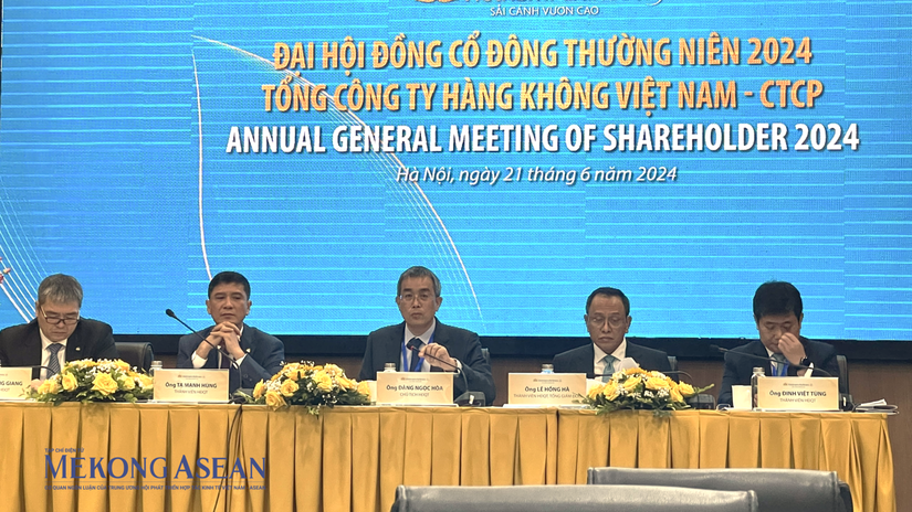 ĐHĐCĐ thường ni&ecirc;n 2024 Vietnam Airlines. Ảnh: Thảo Ng&acirc;n - Mekong ASEAN.