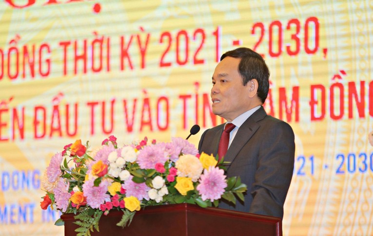 Ph&oacute; Thủ tướng Trần Lưu Quang ph&aacute;t biểu tại hội nghị.