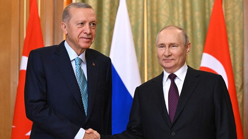 Tổng thống Thổ Nhĩ Kỳ Recep Tayyip Erdogan sẽ gặp mặt Tổng thống Nga Vladimir Putin b&ecirc;n lề thượng đỉnh SCO v&agrave;o đầu th&aacute;ng 7 tới tại Kazakhstan. Ảnh: Getty Images