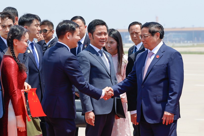 Thủ tướng Phạm Minh Ch&iacute;nh tại Bắc Kinh, Trung Quốc. Ảnh: VGP.