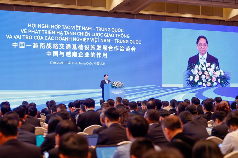 Thủ tướng Phạm Minh Ch&iacute;nh ph&aacute;t biểu tại hội nghị. Ảnh: VGP.