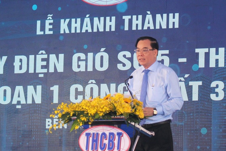 &Ocirc;ng Trần Ngọc Tam &ndash; Chủ tịch UBND tỉnh Bến Tre ph&aacute;t biểu tại buổi lễ