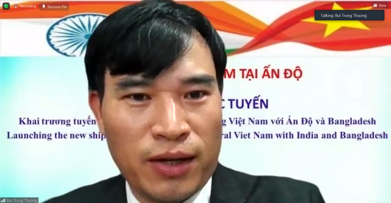 &Ocirc;ng B&ugrave;i Trung Thướng, đại diện Thương vụ Việt Nam ph&aacute;t biểu tại hội nghị.