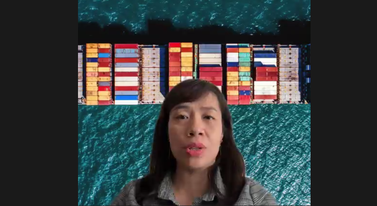 B&agrave; Ngọc Trang, đại diện VIMC Lines: tuyến vận tải thẳng của VIMC Lines gi&uacute;p tiết kiệm chi ph&iacute; v&agrave; thời gian khi chỉ mất khoảng 14-15 ng&agrave;y