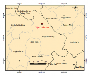 Kon Tum: Liên tiếp 7 trận động đất xảy ra trong đêm tại Kon Plông