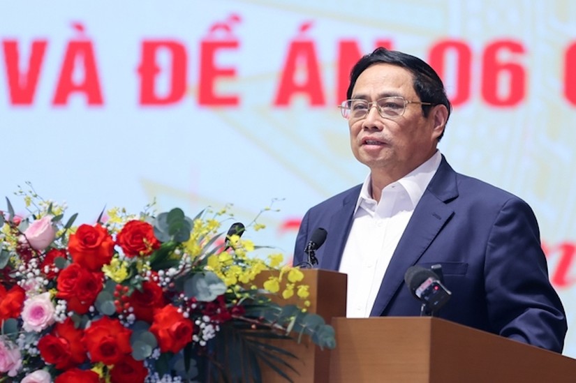 Thủ tướng Phạm Minh Ch&iacute;nh ph&aacute;t biểu kết luận Hội nghị. Ảnh: VGP