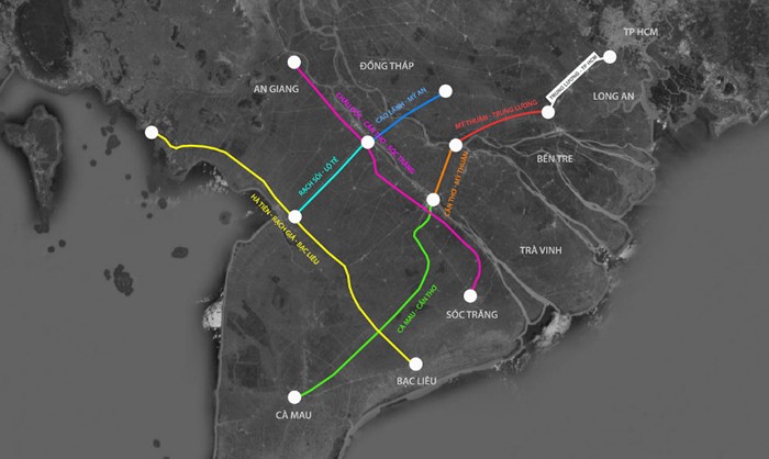 C&aacute;c dự &aacute;n cao tốc ở Đồng bằng s&ocirc;ng Cửu Long.