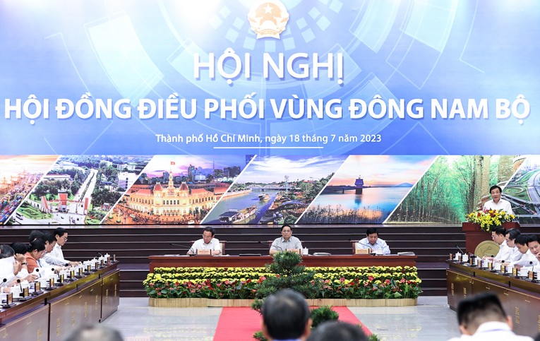 Hội nghị Hội đồng điều phối v&ugrave;ng Đ&ocirc;ng Nam Bộ được tổ chức tại TP HCM. Ảnh: VGP
