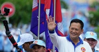 Tướng Hun Manet cảm ơn cử tri Campuchia đi bỏ phiếu bầu cử