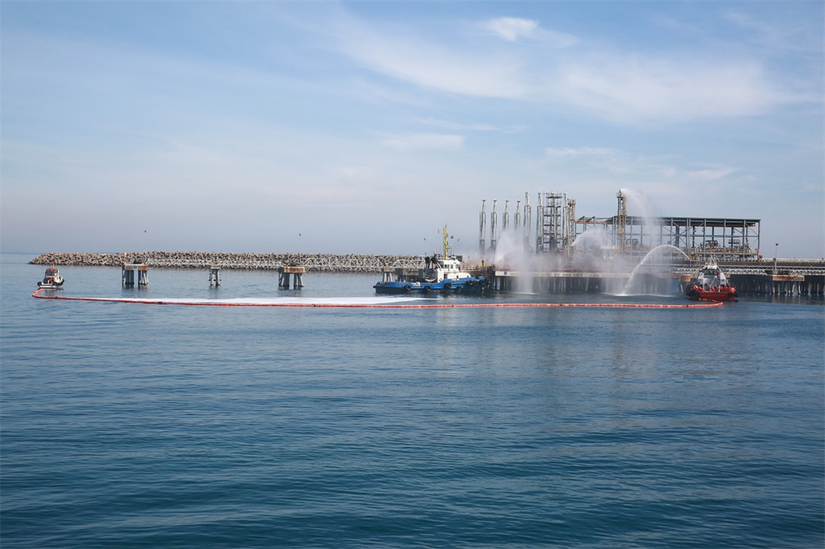 BSR tổ chức diễn tập ứng ph&oacute; sự cố tr&agrave;n dầu năm 2023. Nguồn: BSR.