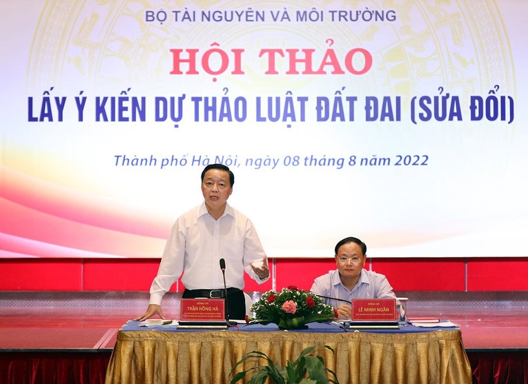Bộ trưởng Trần Hồng H&agrave; ph&aacute;t biểu tại Hội thảo &amp;amp;amp;quot;Dự thảo Luật Đất đai (sửa đổi)&amp;amp;amp;quot;
