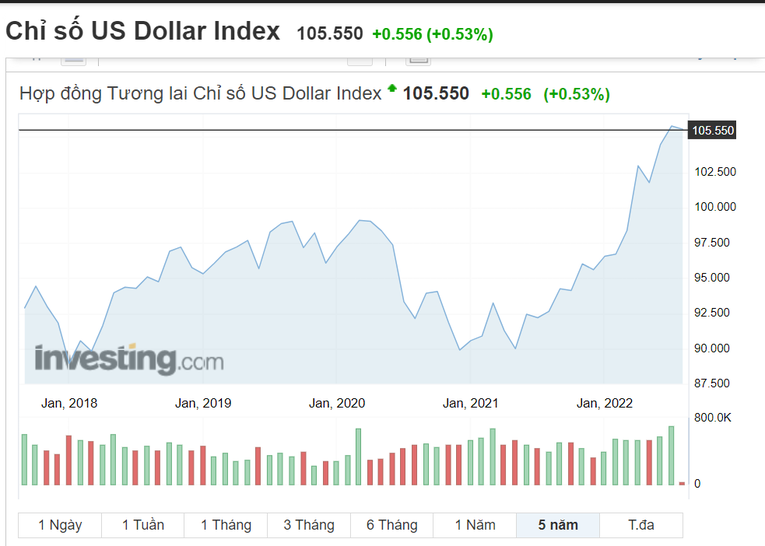 Standard Chartered: USD có thể đạt đỉnh trong nửa cuối năm 2022