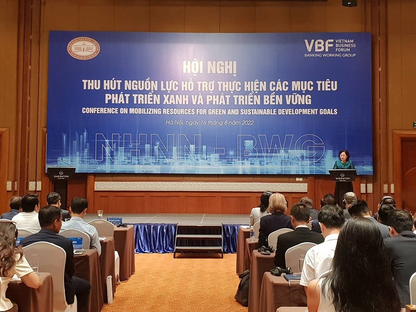Hội nghị thu h&uacute;t nguồn lực hỗ trợ thực hiện c&aacute;c mục ti&ecirc;u ph&aacute;t triển xanh v&agrave; ph&aacute;t triển bền vững ng&agrave;y 16/8 - Ảnh: VBF