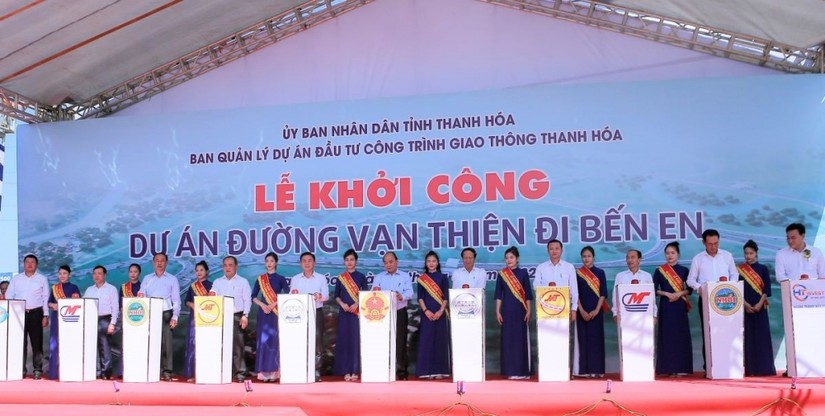 Thanh H&oacute;a: Khởi c&ocirc;ng dự &aacute;n đường Vạn Thiện đi Bến En gần 1.200 tỷ đồng. Nguồn: Cổng th&ocirc;ng tin điện tử Thanh H&oacute;a.