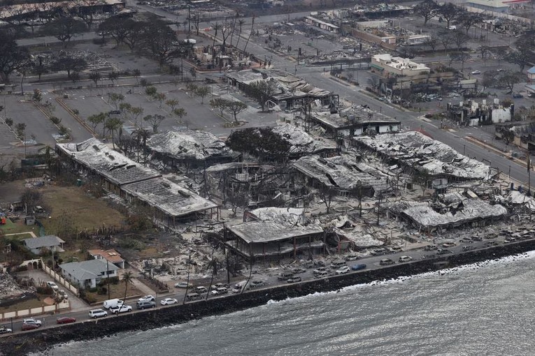 Khoảng 80% Lahaina, Hawaii đ&atilde; bị ch&aacute;y rụi. Ảnh: Reuters