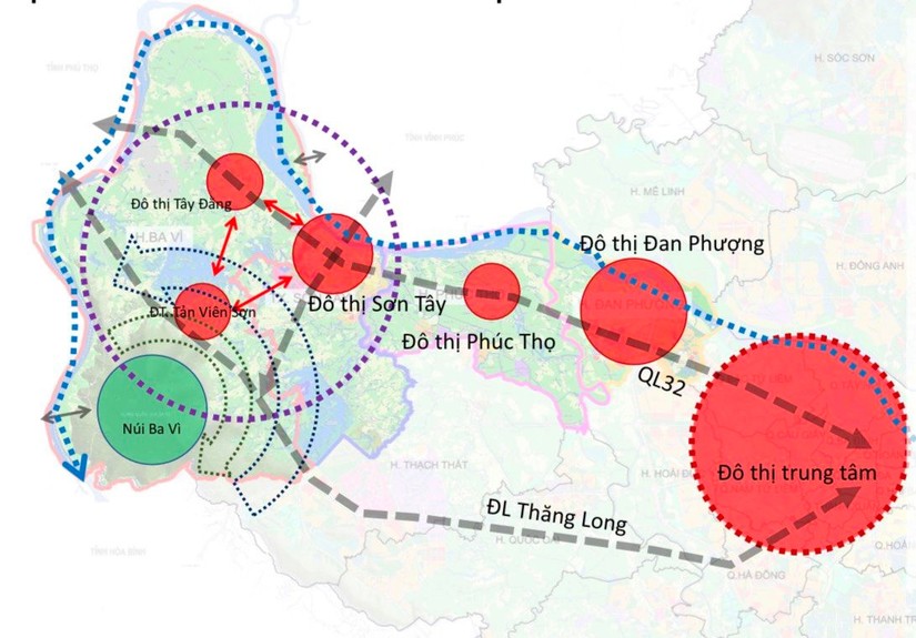 Định hướng ph&aacute;t triển du lịch của huyện Ba V&igrave; v&agrave; thị x&atilde; Sơn T&acirc;y. Ảnh: Sontay.gov