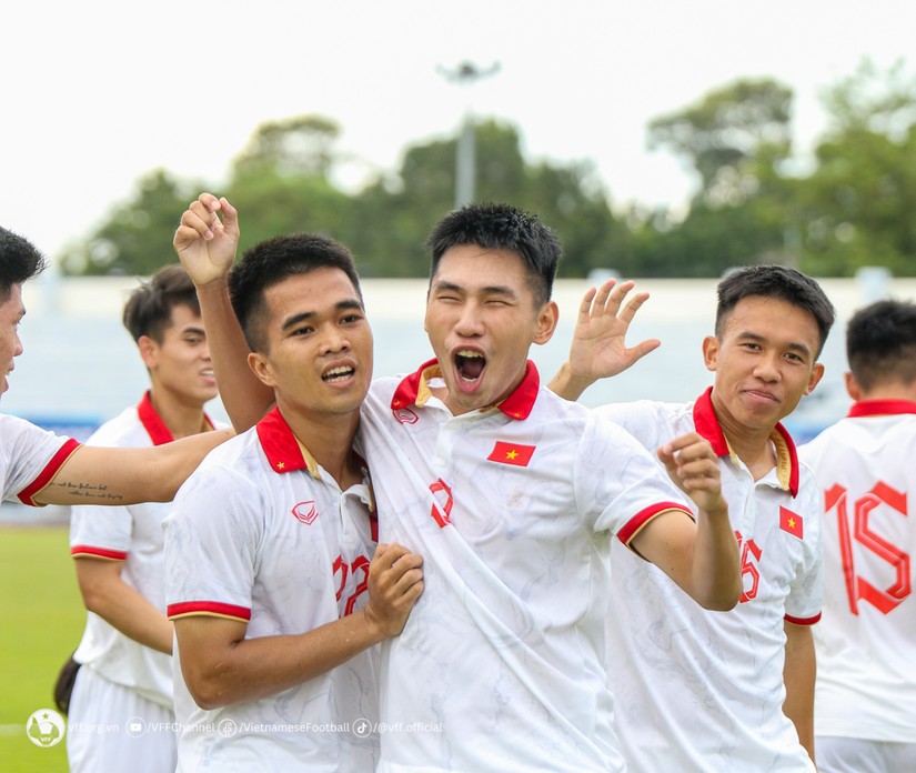 U23 Việt Nam đ&atilde; c&oacute; chiến thắng đẹp mắt 4-1 trước U23 Malaysia. Ảnh: VFF